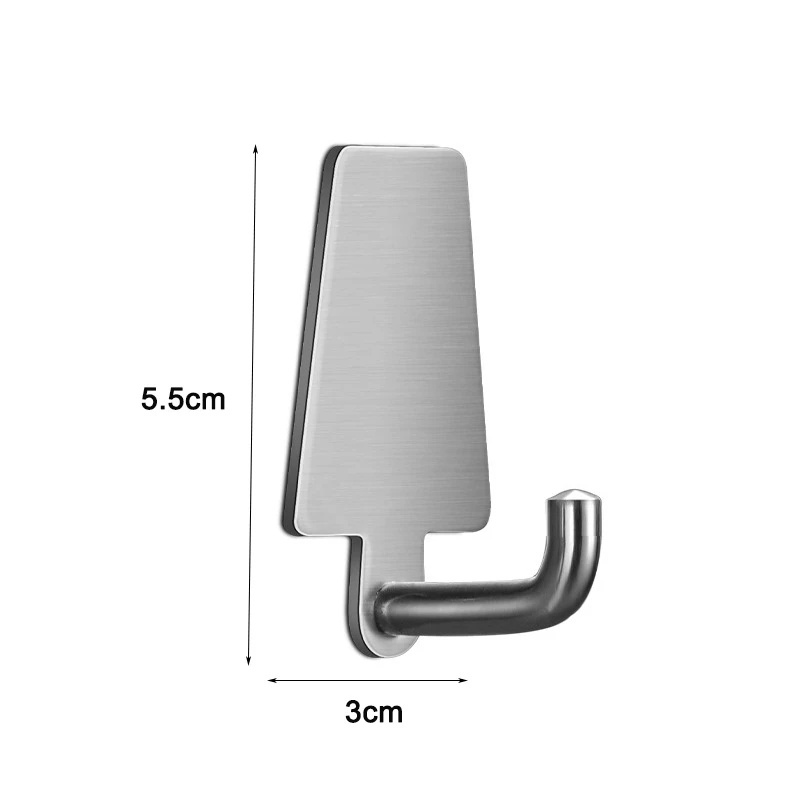 Móc Treo Khăn / Chìa Khóa / Dù / Đồ Dùng Dán Tường Bằng Inox Chống Ẩm Tiện Dụng