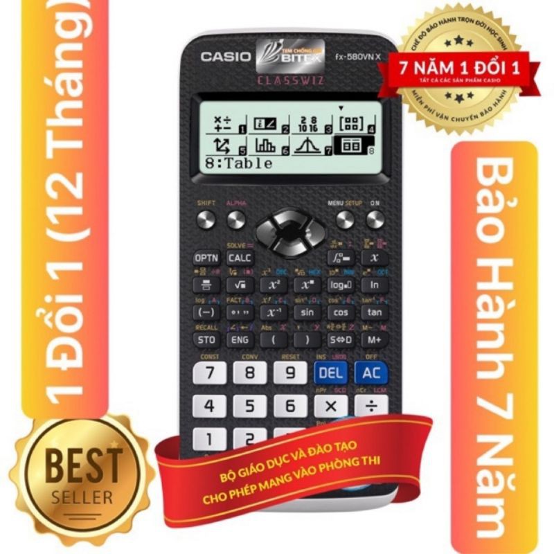 ❤️  Máy Tính Casio FX 580 VNX Hàng Chính Hãng Bảo Hành 7 Năm BITEX - Đặng Ngoan Shop