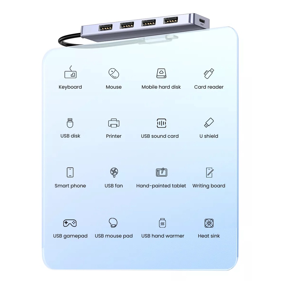 Hub Type C sang 4 Cổng USB 3.0 Có Cổng Nguồn Ugreen CM219 - BH 18T chính Hãng
