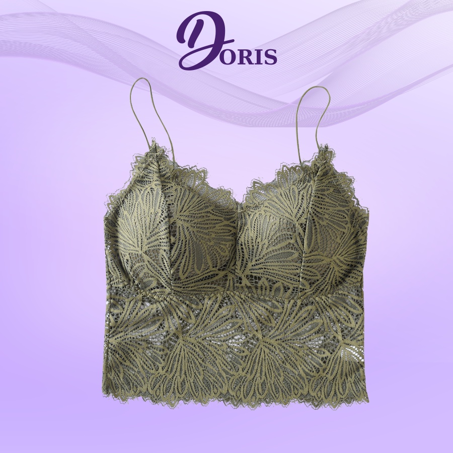 Áo bra hai dây đệm mỏng nâng ngực chất ren mềm mại quyến rũ DORIS 2817