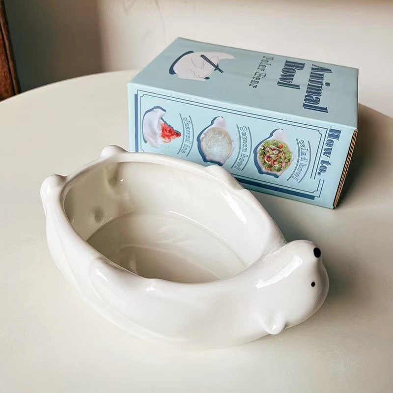 Tô Sứ In Hình Gấu Bắc Cực Dễ Thương Phong Cách Nhật Bản