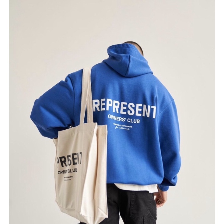 Áo khoác nỉ bông cotton dày mịn - hoodie form rộng unisex represent - 2N Unisex