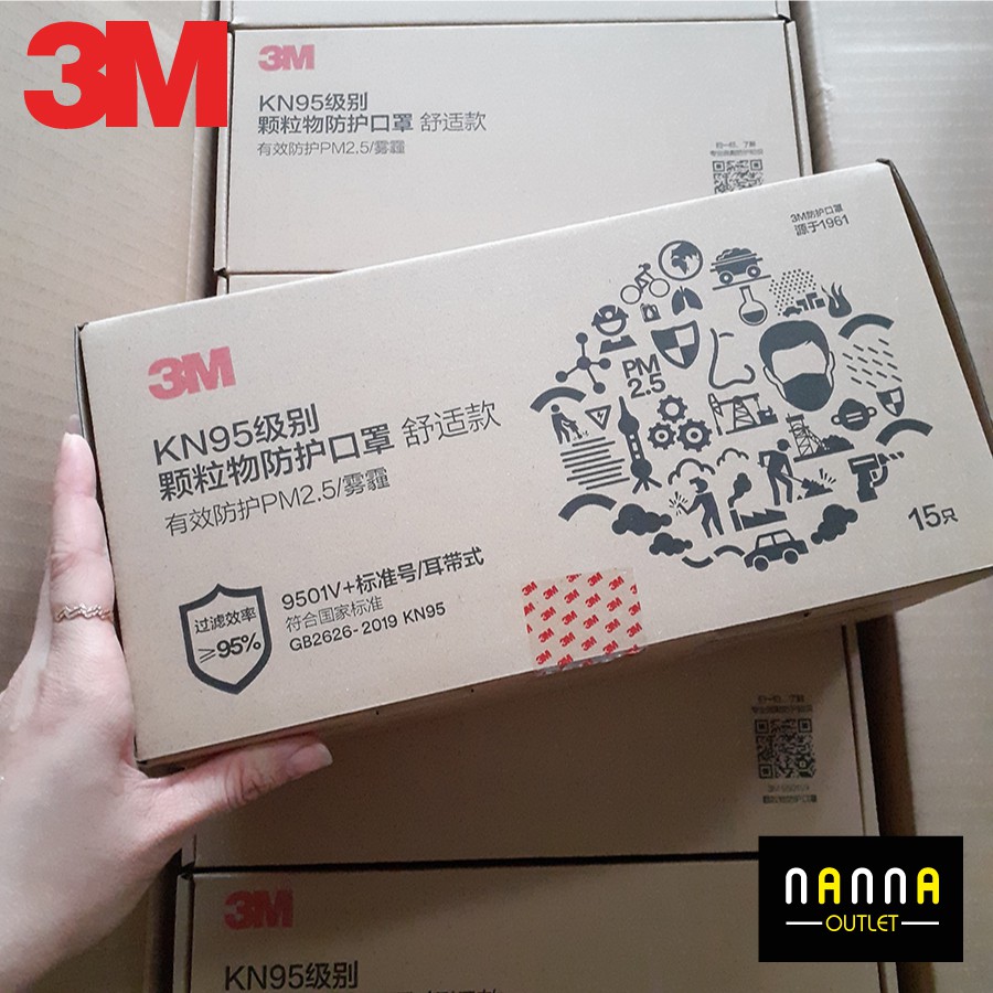 [CHÍNH HÃNG] Khẩu trang 3M 9501V+ quai đeo tai | BigBuy360 - bigbuy360.vn