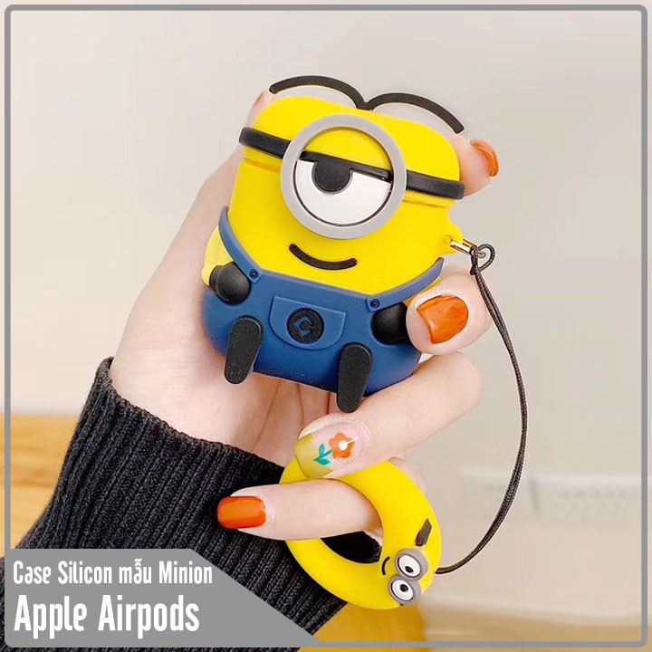 Vỏ silicon cho tai nghe Airpods hình MINION nhựa dẻo