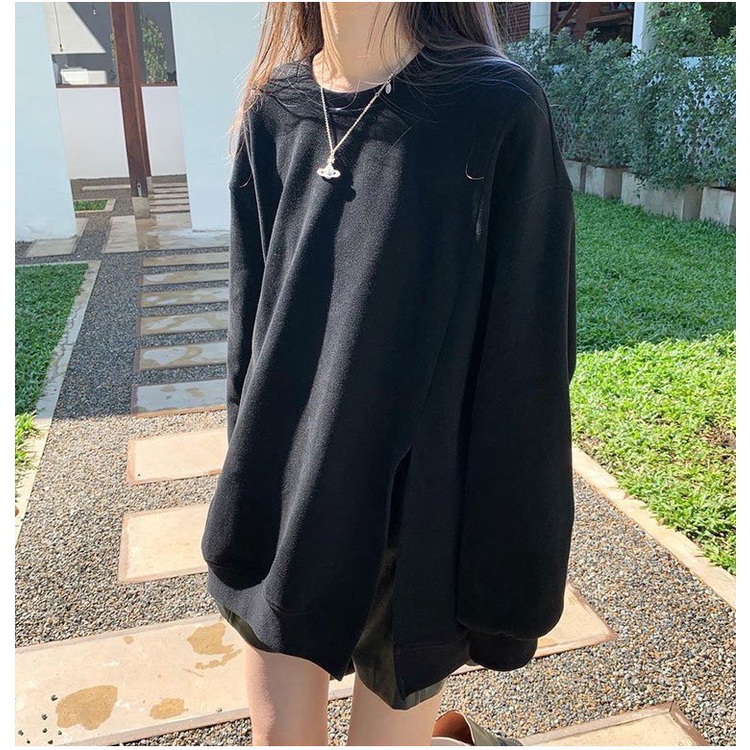 Áo Hoodie Xẻ Tà Đủ Màu ❤️❤️[FREESHIP]❤️❤️, Sweater Chất Dày Đẹp, Freesize, Oversize, Unisex | BigBuy360 - bigbuy360.vn