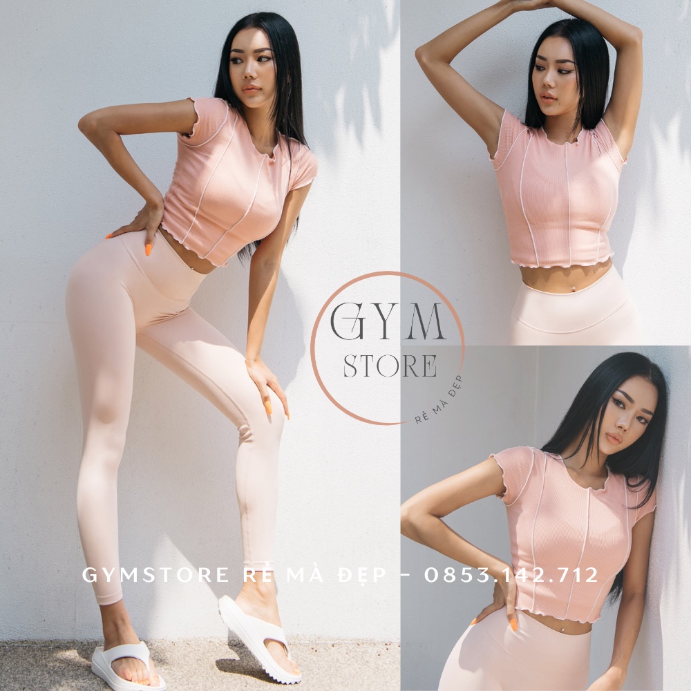 Áo Thun Croptop Tập Gym Tập Yoga Nữ 089 Dáng Ôm Body, Vải Thông Thoáng Co Giãn Hút Mồ Hôi 𝐆𝐘𝐌𝐒𝐓𝐎𝐑𝐄