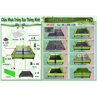 Chậu Lắp Ghép Thông Minh ( 80*80*20)