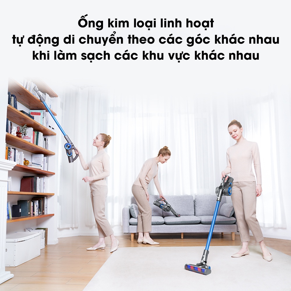 Máy Hút Bụi Lau không dây hút Cầm TayHút Khô và Ướt JIMMY H8/ H8 PRO mạnh 24000PA