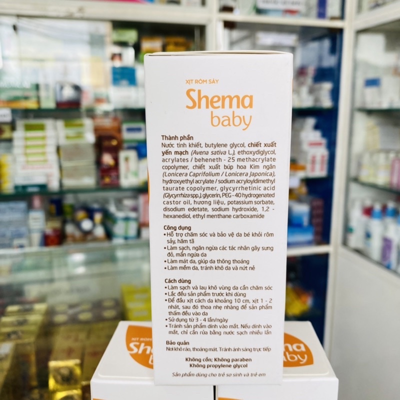 ✅ [Chính Hãng] Xịt rôm sảy Shema baby (Chai 50ml)