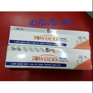 Towders cream 15g - làm sạch ký sinh trùng loại khỏi da.
