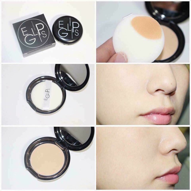 Phấn phủ EGLIPS Blur Powder Pact màu đen kiềm dầu