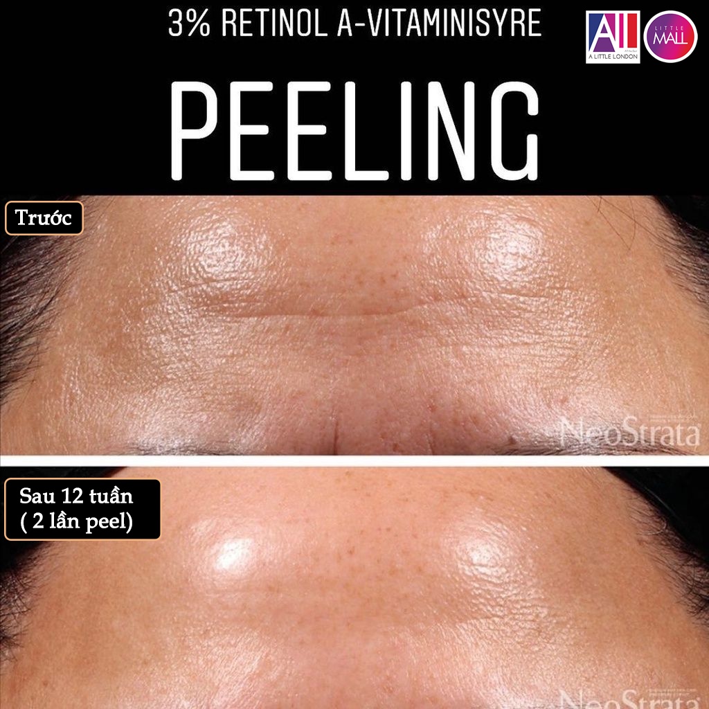 Dung dịch peel sáng da, giảm nhăn Neostrata prosystem 3% retinol peel TẶNG tinh chất phục hồi Martiderm (Nhập khẩu)