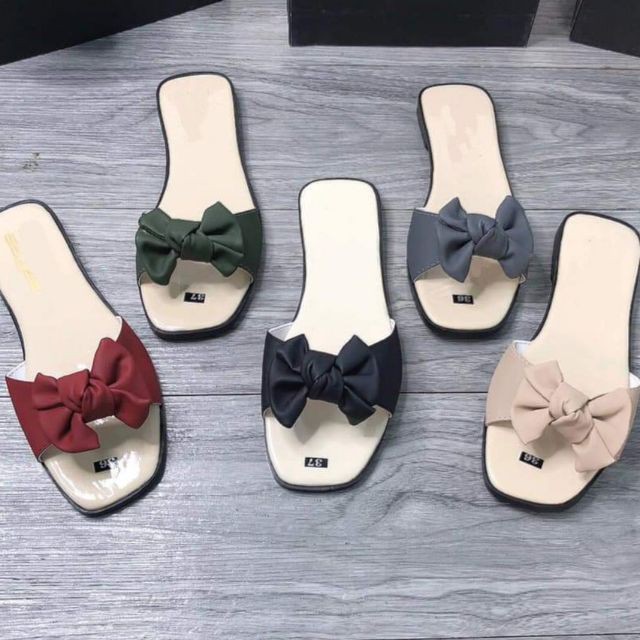 FREE SHIP Dép nữ có nơ nhiều màu siêu xinh