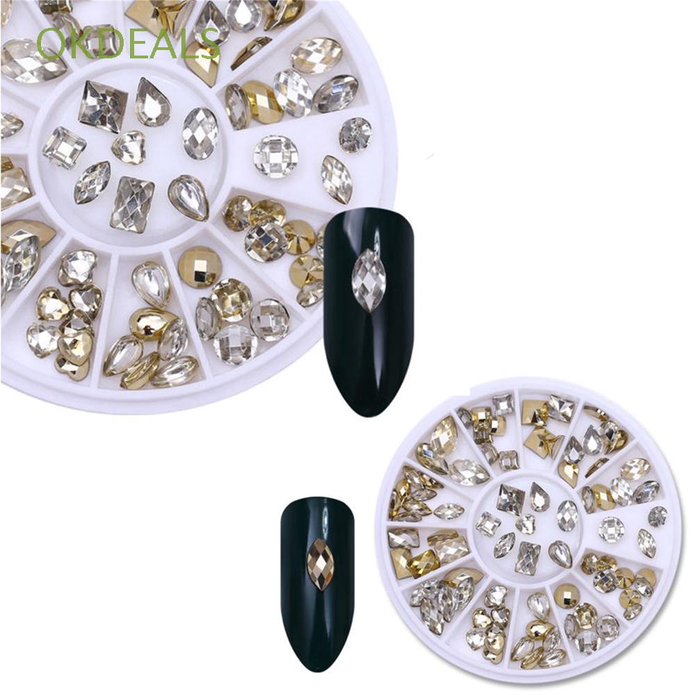 Hộp đá lấp lánh đính trang trí móng tay nghệ thuật