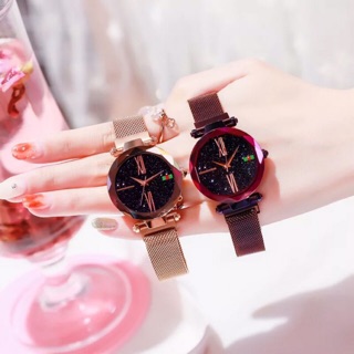 Đồng hồ nữ Mobangtuo dây lụa khóa nam châm siêu sang chảnh