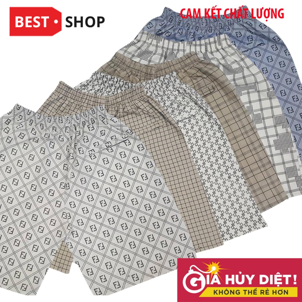 Quần Short Nam - Quần đùi Caro Vải Cotton - Mặc Nhà Thoải Mái