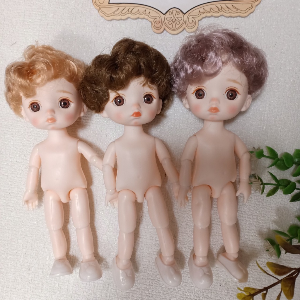 Búp Bê Bé Trai Cao 16cm Trơn Không Kèm Đồ Tặng Kèm Giày Animedolls 638 NCT Về 15 Mẫu