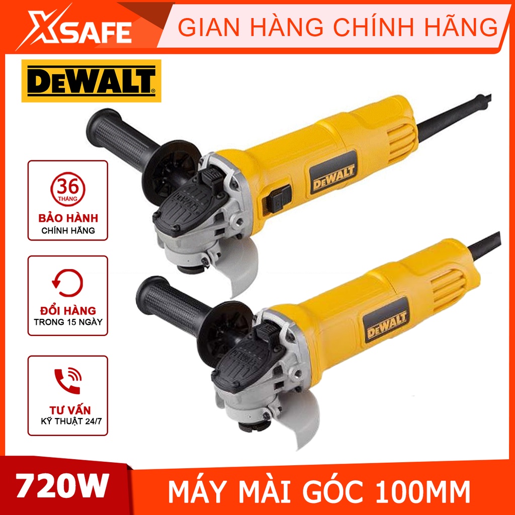 Máy mài cầm tay DEWALT 720W Máy cắt sắt cầm tay bảo vệ quá tải, tốc độ 11000v/p, đĩa cắt 100mm[CHÍNH HÃNG][XSAFE]