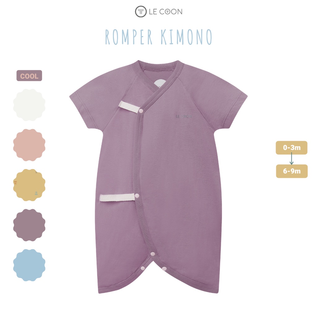 LE COON | Bộ Kimono | Chất Liệu Mát Mẻ | 0-9 tháng