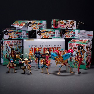 Mô hình team luffy mũ rơm chiến đấu cao 7-10cm - mô hình one piece
