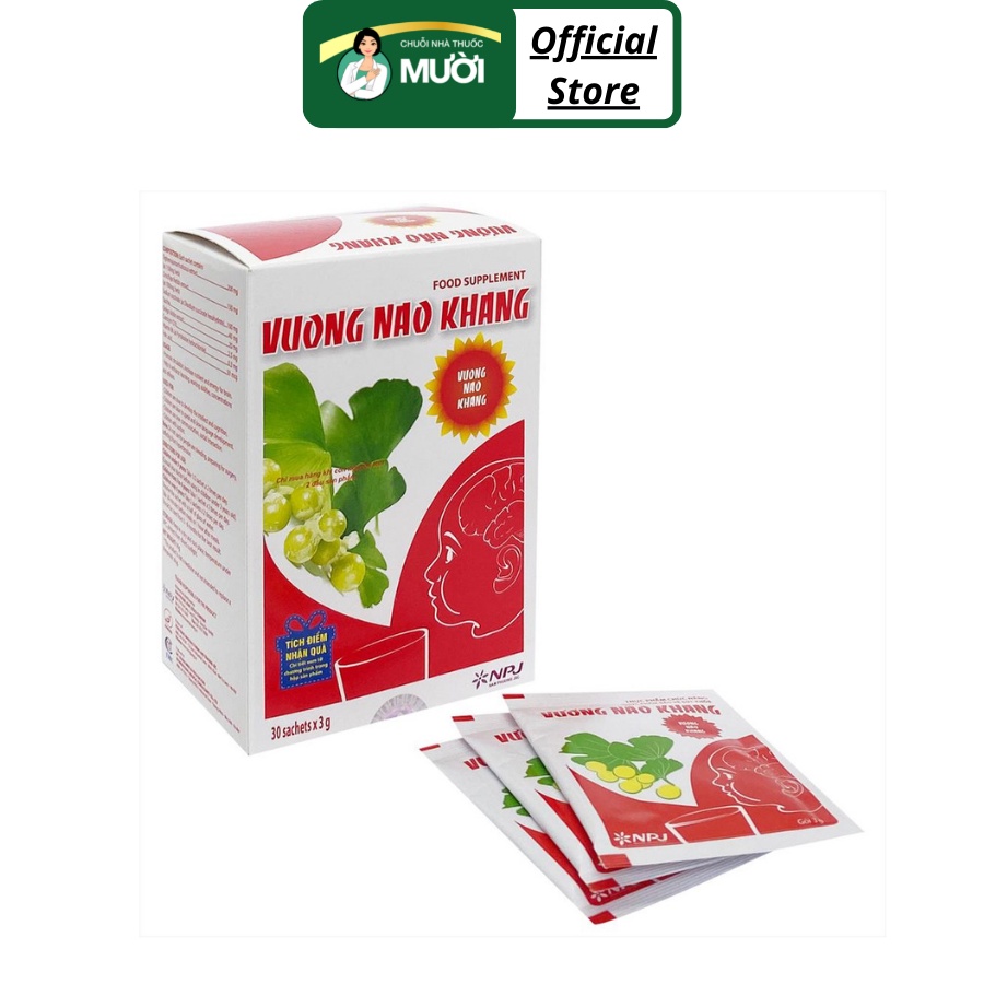 Vương Não Khang - Bột uống tăng cường trí não cho trẻ - NPJ - Hộp 30 gói