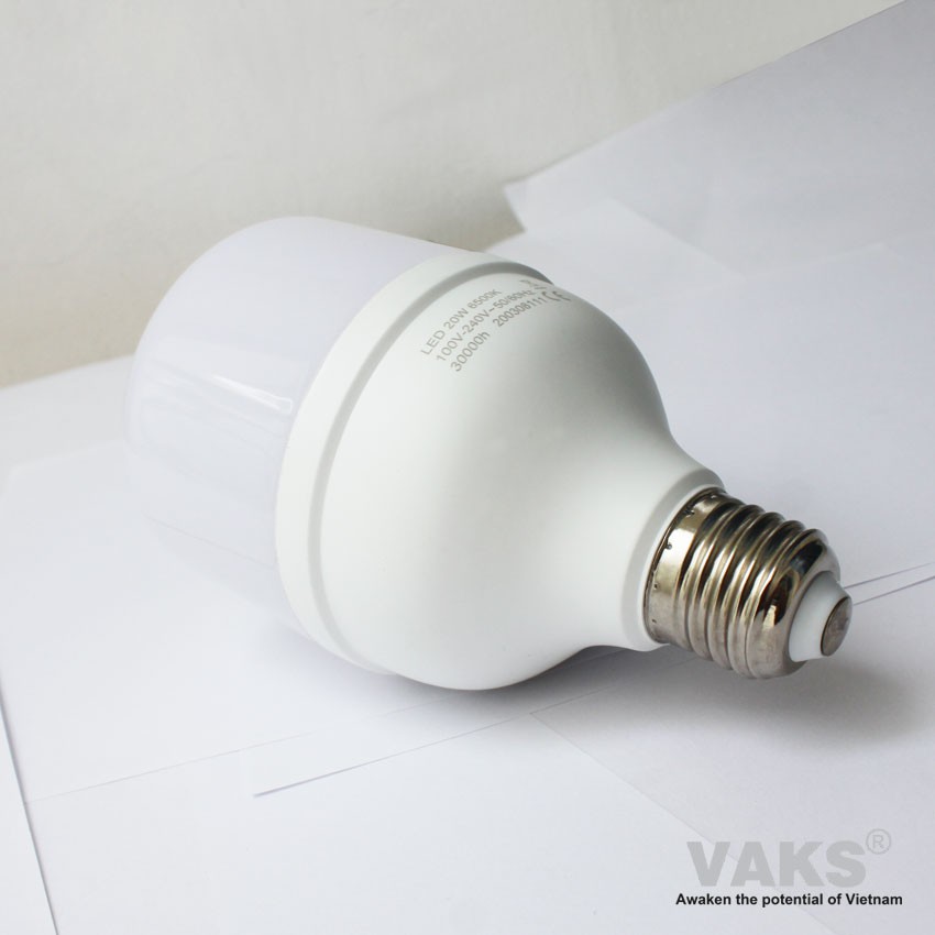 01 cái bóng đèn Led trụ đuôi vặn tròn E27, 20W, 220VAC - Kín nước - Ánh sáng trắng