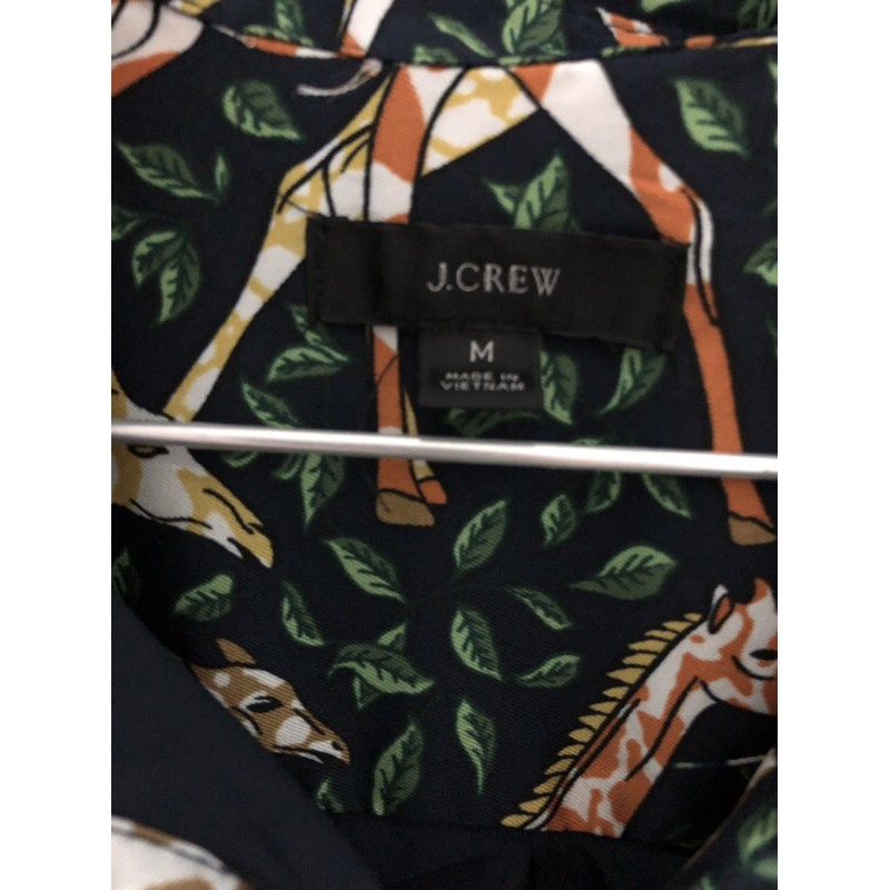 Đầm VNXK Jcrew size M hoạ tiết hươu cao cổ