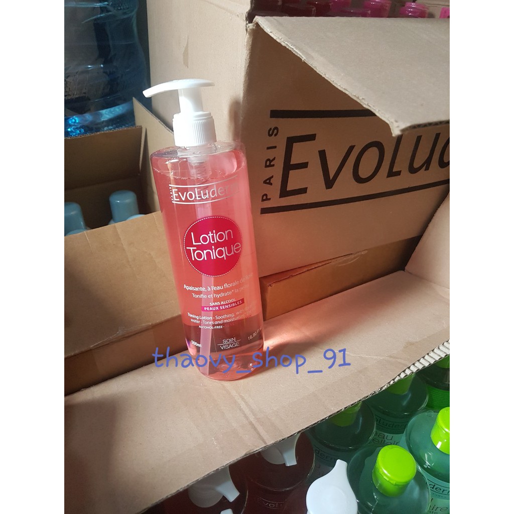 Nước Hoa Hồng Dưỡng Ẩm Evoluderm 500ml, Nước Hoa Hồng Không Cồn, Chống Lão Hóa