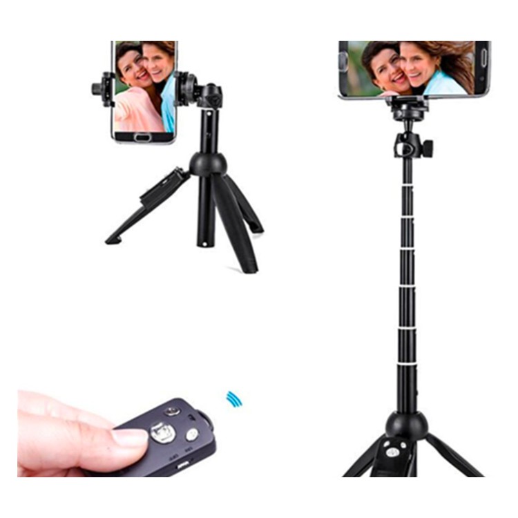 Gậy chụp hình tự sướng Yunteng kèm chân tripod + remote bluetooth YT-9928 ( Đen )