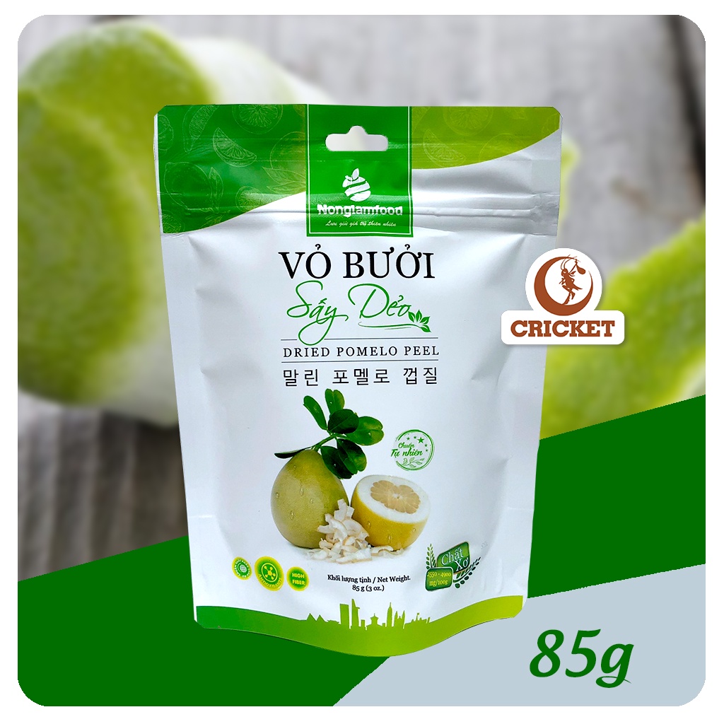 Vỏ Bưởi Sấy Dẻo Từ Thiên Nhiên Túi 85g - Nông Lâm Food lưu giữ những giá trị thiên nhiên