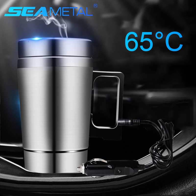 Ấm đun nước SEAMETAL kiêm cốc giữ nhiệt 12/ 24V 300ml đi du lịch dành cho xe hơi