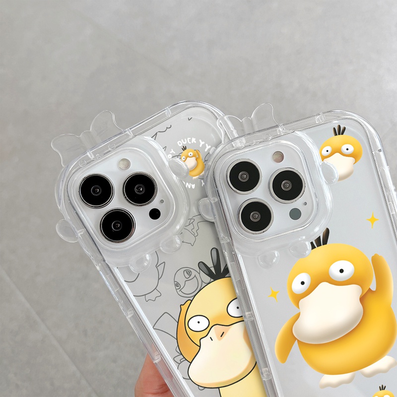 Suntaiho Ốp lưng iphone  Ốp Điện Thoại Mềm Trong Suốt In Hình Vịt Dễ Thương Cho iPhone 14 11 Pro 7 Plus 8 Plus 11 12 13 Pro max XS XR XS max