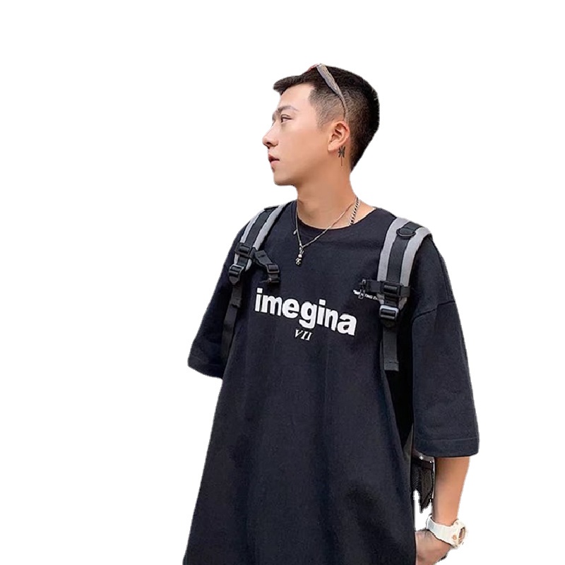 Áo Thun Nam Cổ Tròn Ngắn Tay In Chữ Thời Trang size M-8XL