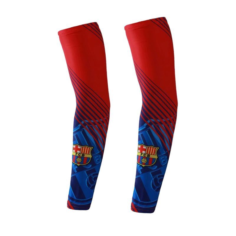 Hàng Có Sẵn- Găng Tay Sợi Viscose Chống Nắng Bảo Vệ Cánh Tay Khi Tập Thể Thao Đội Tuyển Đá Banh Barcelona Real Madrid Chelsea Juventus