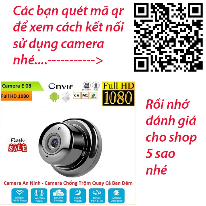 Camera wifi giám sám sát không Dây V380 PRO - Hồng ngoại Quan sát ban đêm Tích hợp Mic loa - Hình ảnh Full HD 1080p