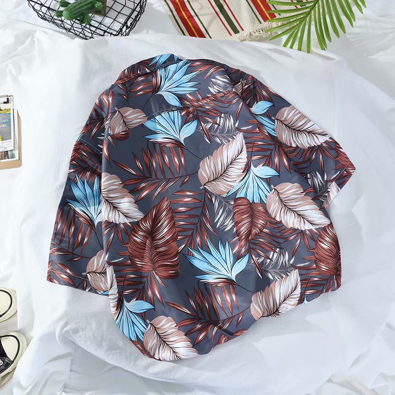 Summer Fashion Floral Print Short Sleeve Shirt For Men