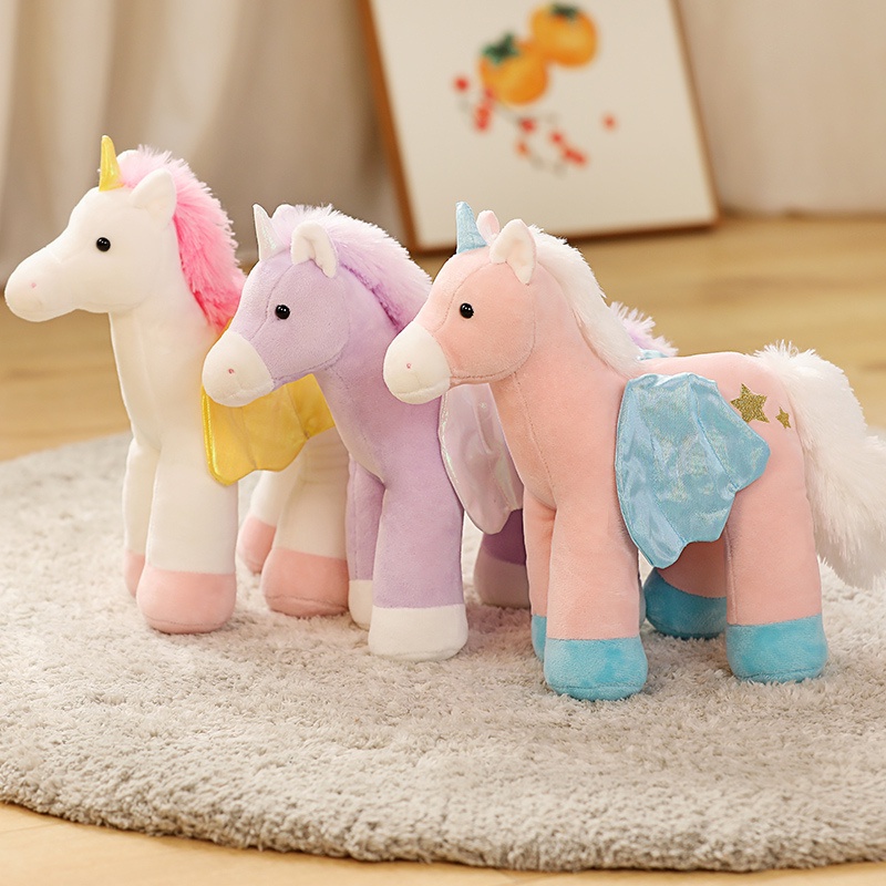 Thú Nhồi Bông Hình Kỳ Lân Hoạt Hình Nhiều Màu Dễ Thương 30cm