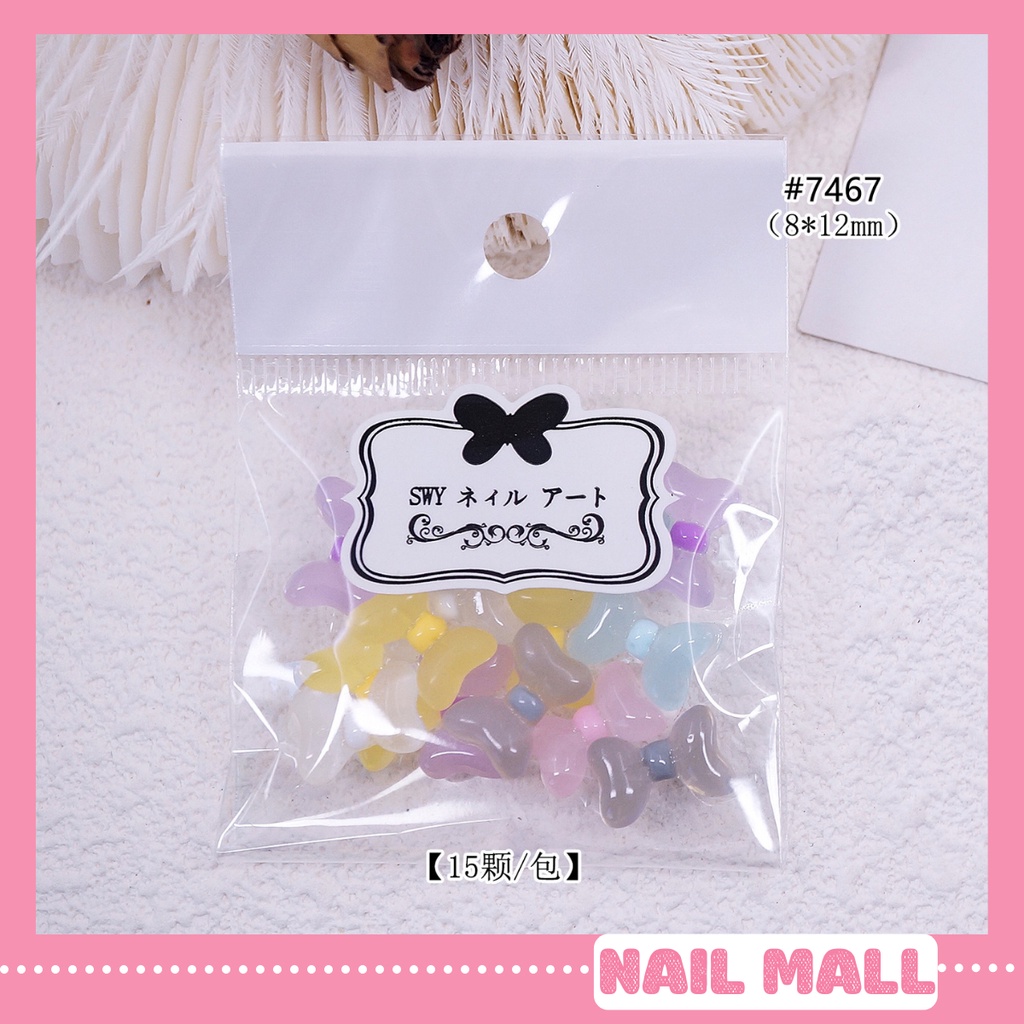 Charm Nail Nơ Set 15 Charm Nơ Phong Cách Hàn Quốc SWY2930