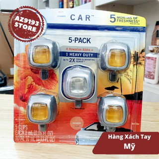 [FREESHIP - XÁCH TAY MỸ] Nước Hoa Xe Hơi Febreze Car Hawaiian Aloha vỉ 5 cái
