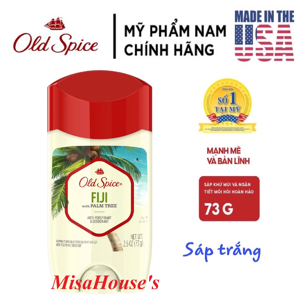 1 chai Lăn sáp khử mùi nam Old Spice 73g (sáp trắng) Bearglove, Timber, Fiji, Wolfthorn, Volcano, Swagger 4in1 Ult