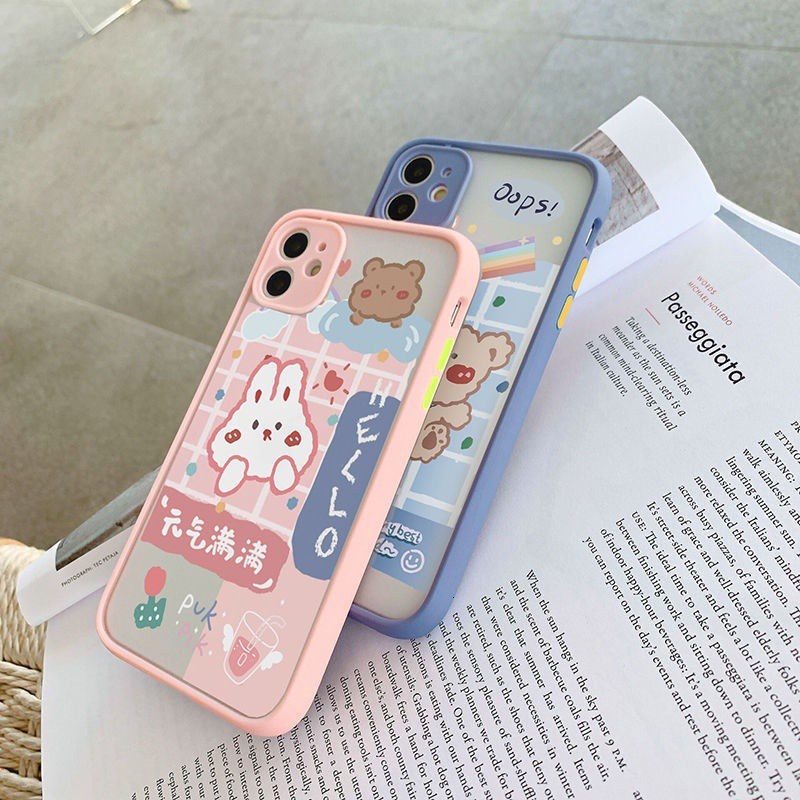 Ốp Điện Thoại Mềm Siêu Mỏng Trong Suốt In Họa Tiết Dễ Thương Cho Iphone 13 12 11 Pro MAX X XR XS MAX 6 7 8 Plus Se2020