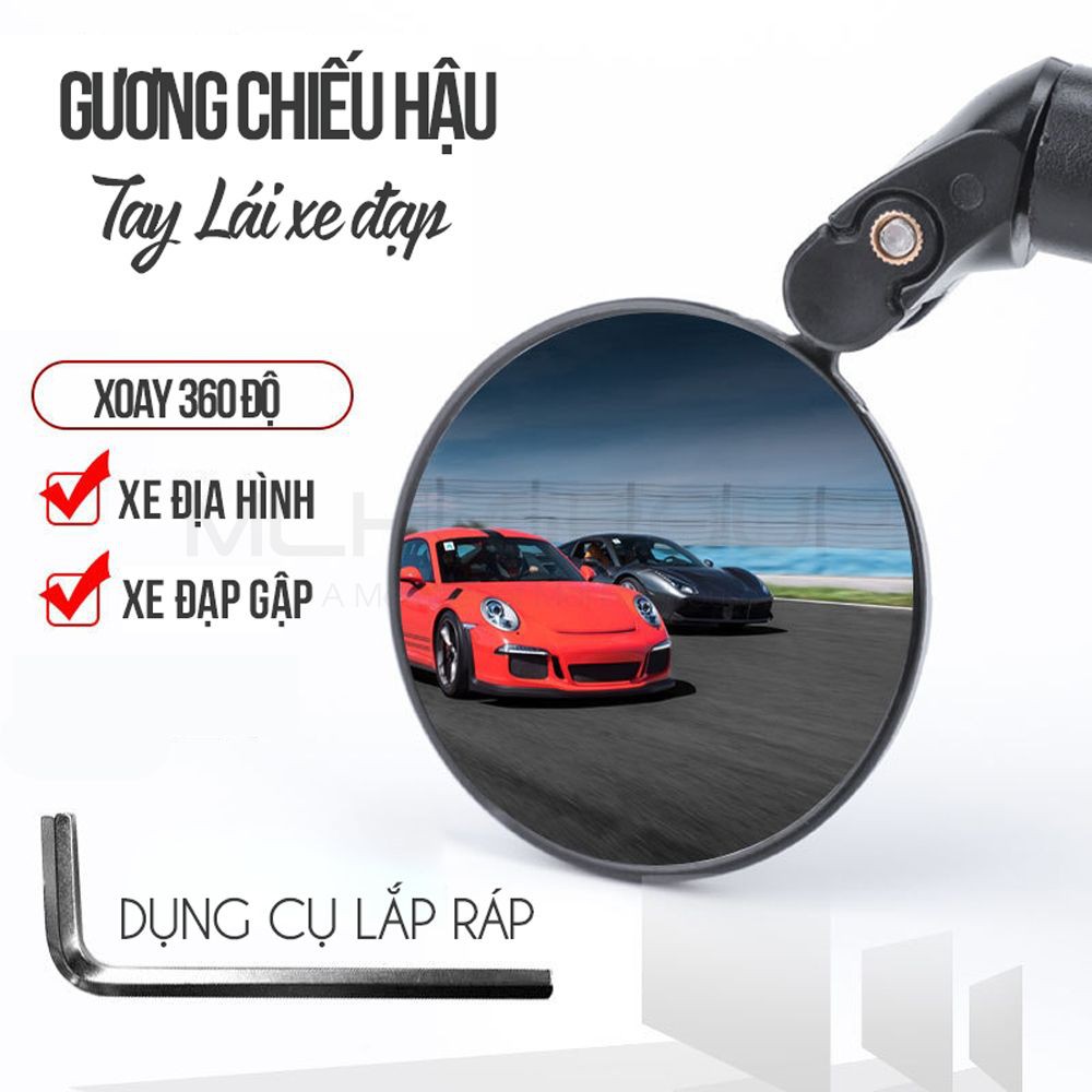 Gương chiếu hậu xe đạp xoay 360 độ giúp lái xe an toàn cho xe đạp thể thao địa hình MTB  MLH