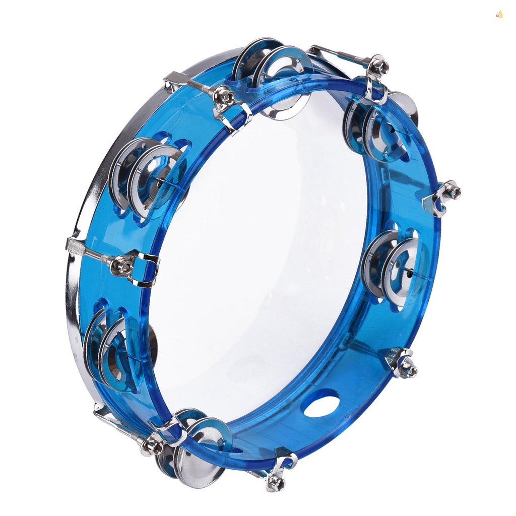 Trống Lục Lạc Cầm Tay 8 inch Hai Hàng Chuông Đôi