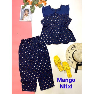 Đồ bộ bigsize quần 9 tấc vải lụa mango mặc nhà mềm mát