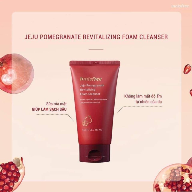 Set SERUM LỰU ĐỎ INNISFREE JEJU POMEGRANATE REVITALIZING