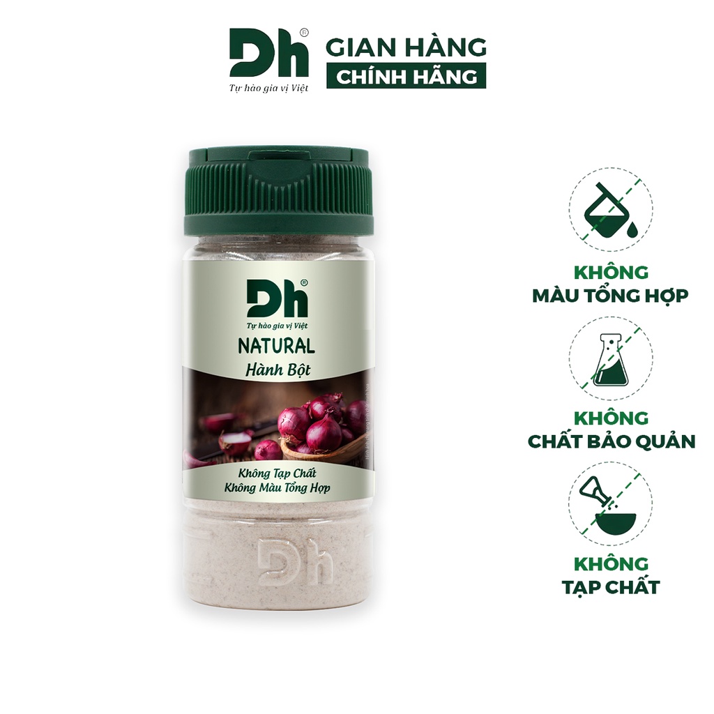 Bột hành nguyên chất Natural DH Foods chế biến thực phẩm 40gr