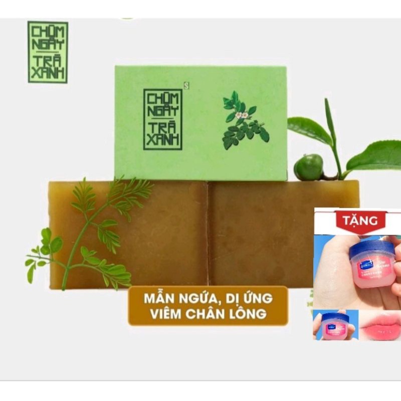 Xà phòng chùm ngây-trà xanh Sinh Dược, giảm ngứa, viêm nang lông