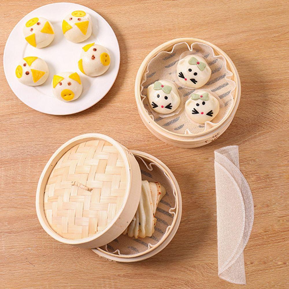 Tấm Vải Cotton Lót Nồi Hấp Bánh Bao Hình Tròn Tiện Dụng