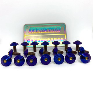 Ốc thái 6 ly 1,5 phân dù to (M6*15) xi màu gắn nhiều vị trí như dàn áo, ốp bô, đuôi dè biển số