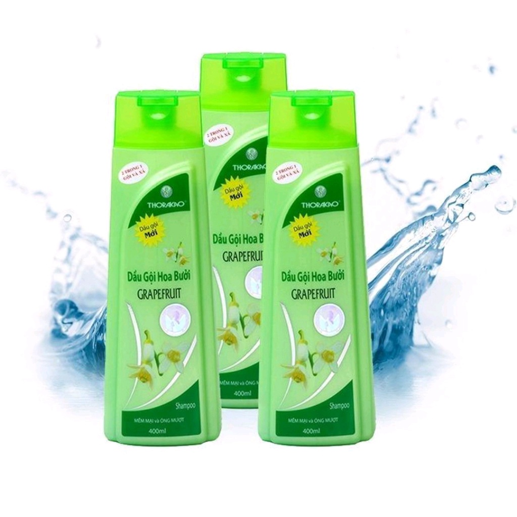 Dầu Gội HOA BƯỞI  400ml Thorakao mượt tóc, dày tóc, ngừa gàu, giảm rụng tóc